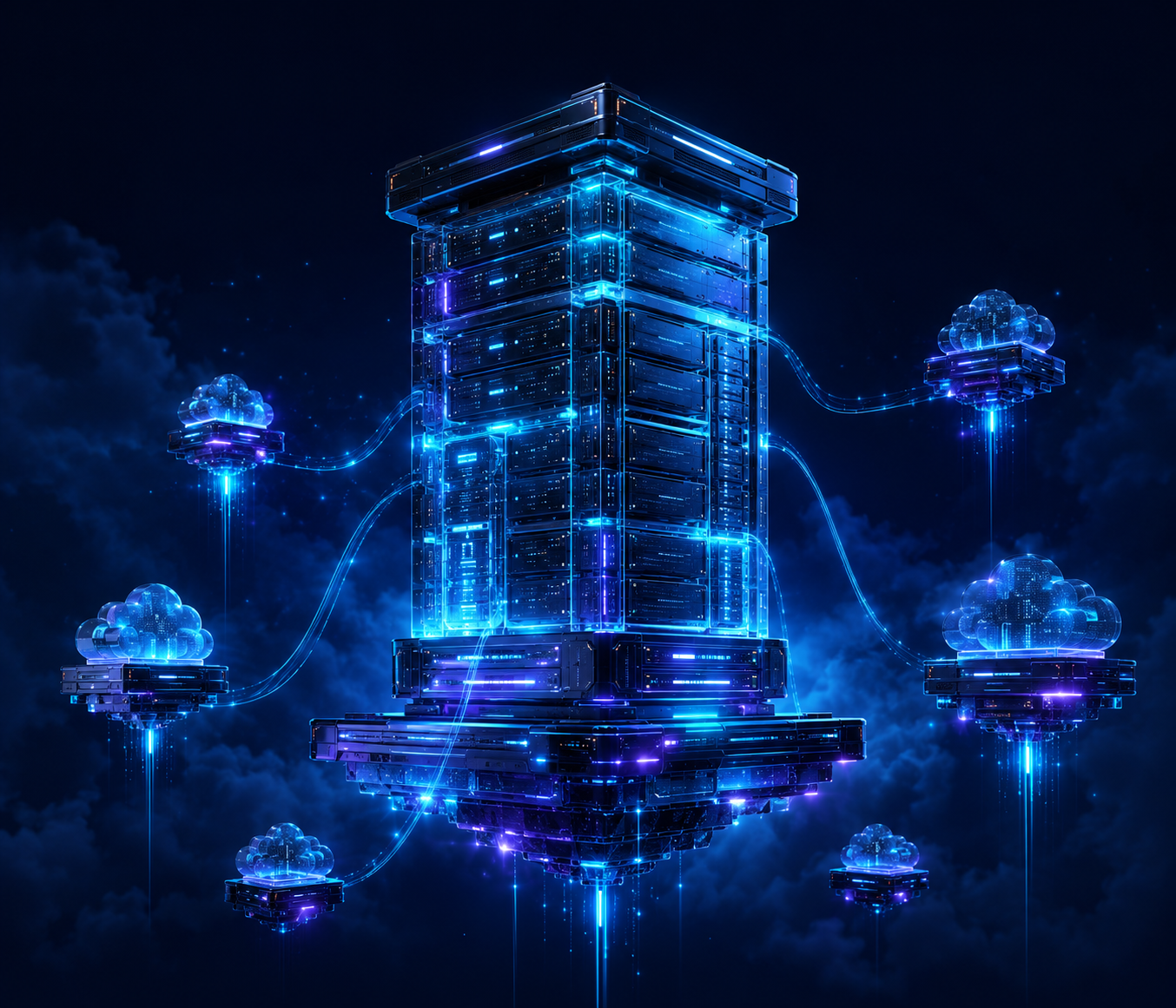 VPS server dashboard illustration